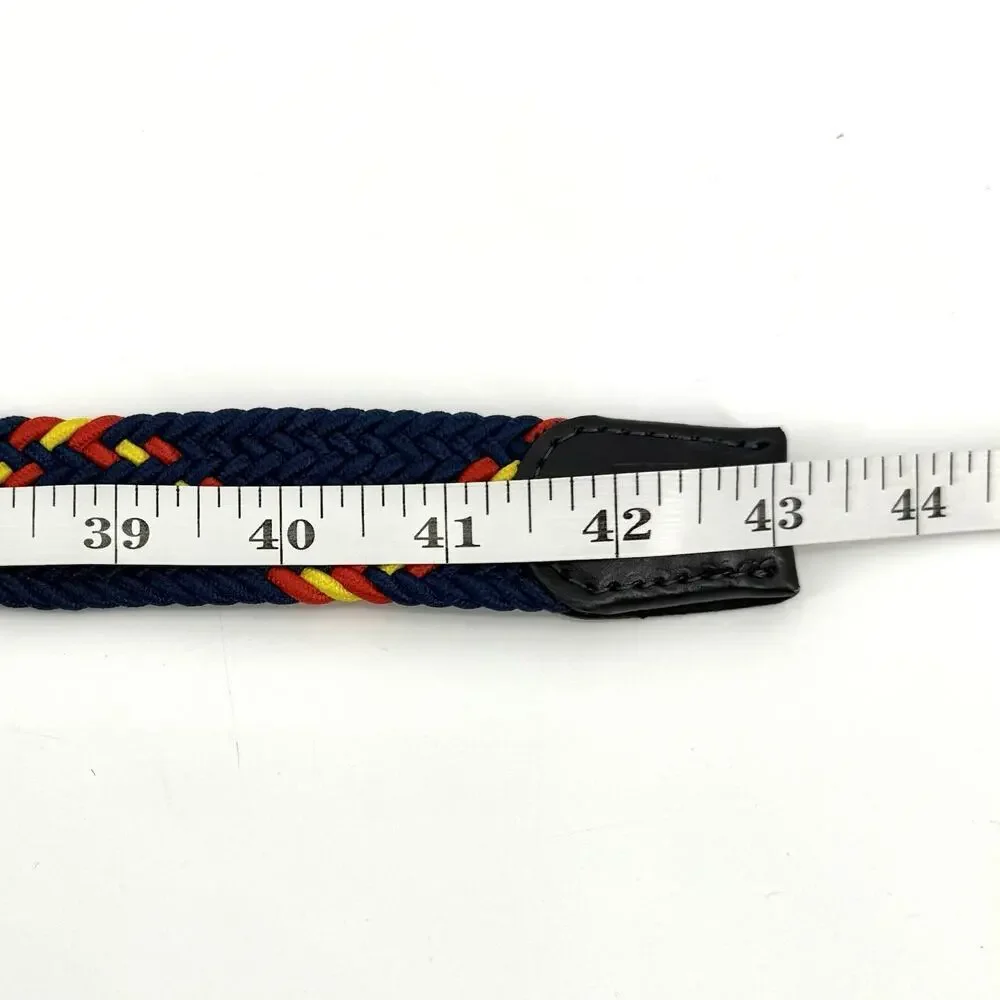 VB Woven Nylon Corded Navy/Multi Color Mens Belt 43 Inches /110 cm